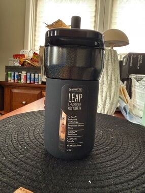 BrüMate LEAP Leakproof Kids Tumbler - Glitter Charcoal